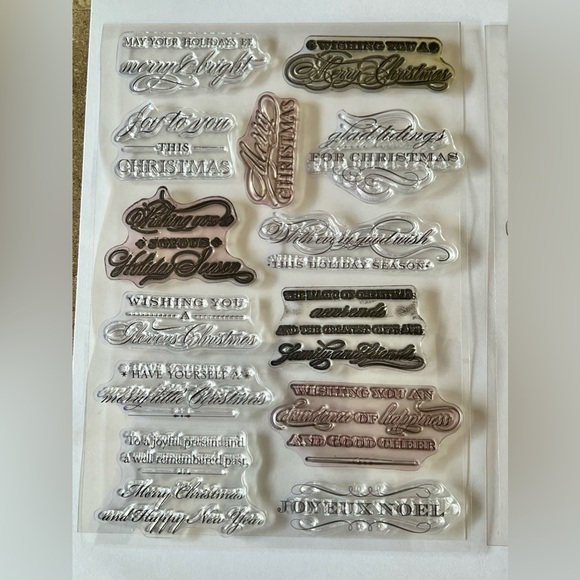 Anna Griffin Sentiment Clear Stamp Set, Set of 2 - Picture 3 of 3